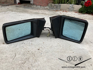88-93 Mercedes Benz C124 OEM mirrors pair BLACK, mint