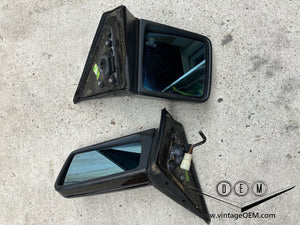 88-93 Mercedes Benz C124 OEM mirrors pair BLACK, mint