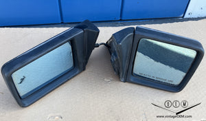 88-93 Mercedes Benz W201/124 OEM mirrors pair BLACK, mint